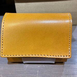 栃木レザー『新品未使用』【牛革】(本革)三つ折りミニ財布
