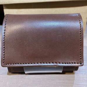 栃木レザー『新品未使用』【牛革】(本革)三つ折りミニ財布