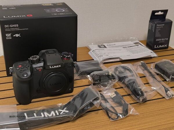 【美品】おまけ付 LUMIX DC-GH5S ボディ シャッター63 電源投入255 Panasonic 予備バッテリー付