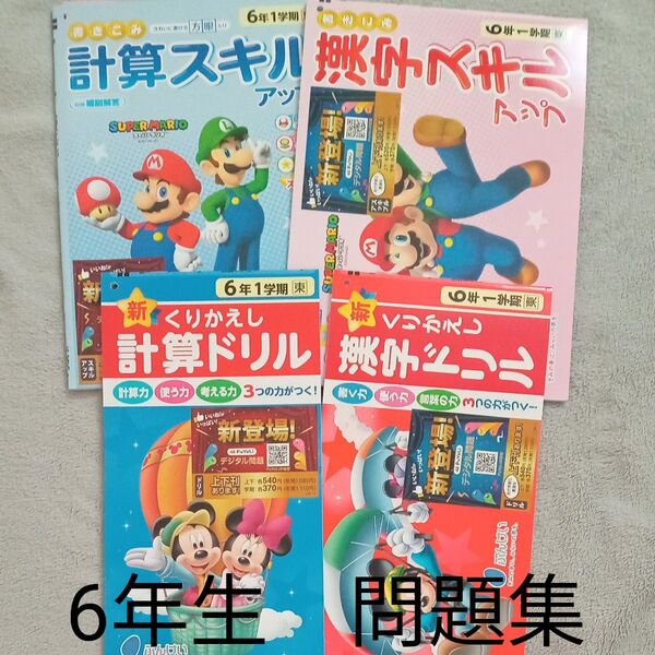 6年生 ドリル 問題集 復習 反復練習 スキル 夏休み 一学期 対策 算数 国語 漢字 自宅保管 未使用