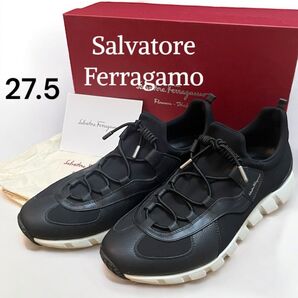 【人気!箱付★極美品】サルバトーレフェラガモ スニーカー ブラック 27.5