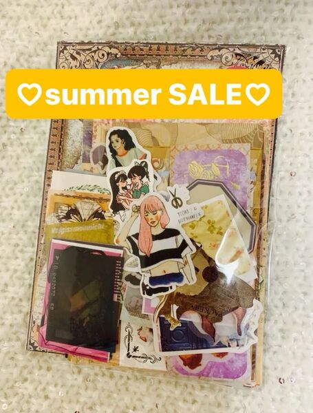 コラージュ素材 詰め合わせ☆100枚8月3日までSALE