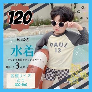 120 キッズ水着 ラッシュガード 水遊び プール 海水浴 川遊び キャンプ アウトドア 子供服