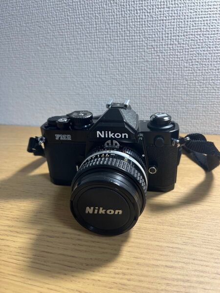 ニコン Nikon newfm2 AI nikkor 50mm f1.4s 接眼補助レンズ-2.0D付き ストロボ付き