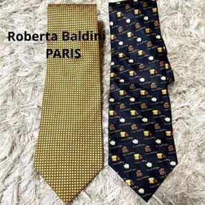 Roberta Baldini PARIS ネクタイ 2本セット ネクタイ セット シルク ビジネス ブランドネクタイ