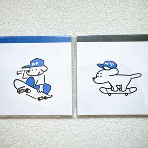 【スケータージョン スクエアメモ2冊】犬 シバチャン 大人気 イラストレーター