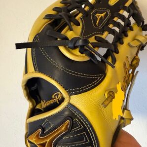 【定価8万強】ミズノプロ 西川モデルオーダーグラブ 軟式 シャンパンイエロー