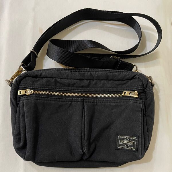 美品 ポーター ドラフト ショルダーバッグ 黒 PORTER 吉田カバン