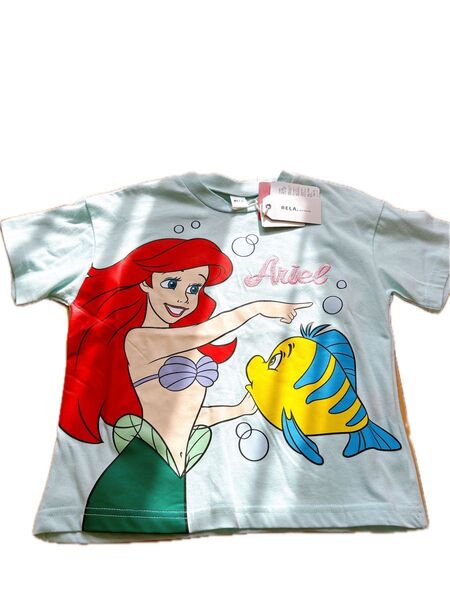 新品タグ付き アリエル Tシャツ 110cm フランダー RELA サックス Tシャツ 半袖 キッズ