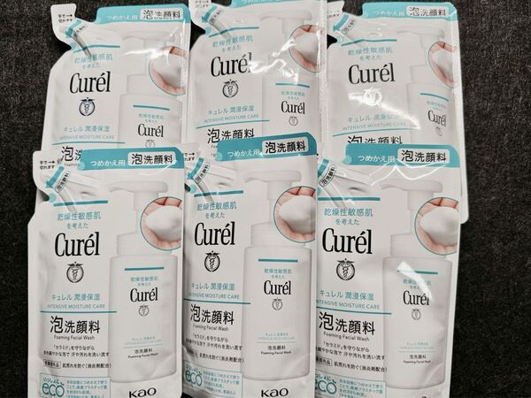 【新品】花王 キュレル 潤浸保湿 泡洗顔料 つめかえ用 (130mL) 6個セット