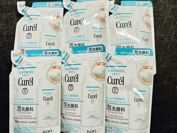 【新品】花王 キュレル 潤浸保湿 泡洗顔料 つめかえ用 (130mL) 6個セット