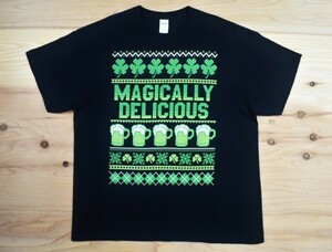 USA古着 MAGICALLY DELICIOUS アイリッシュ ビール Tシャツ sizeXL 黒 酒 beer ビッグシルエット 大きいサイズ アメリカ アメカジ GILDAN