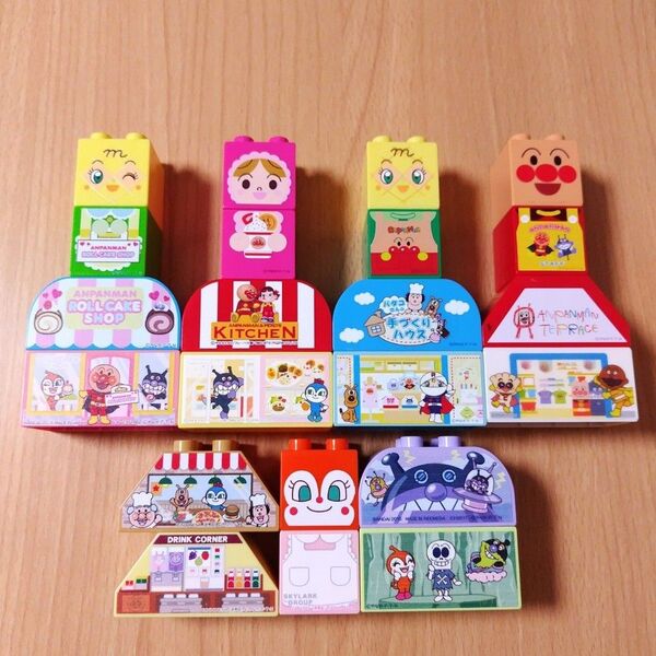 アンパンマン ブロックラボ アンパンマンミュージアム限定 すかいらーく限定 バイキン城 お店屋さん まとめ売り