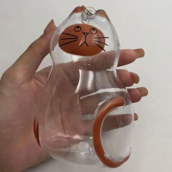 猫毛収納ボトルセット 毛玉 キーホルダー メモリアルキット シャム 大小1個