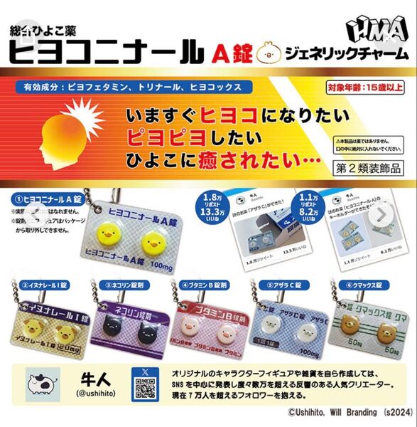 ヒヨコニナールA錠 ジェネリックチャーム ③ネコリン錠剤