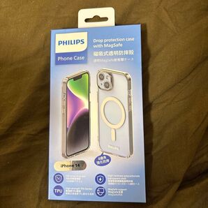 Philips アイフォン14 透明カバー 耐衝撃 ワイヤレス充電対応 6.1インチ専用 クリア マグセーフ