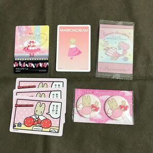 サンリオ/マロンクリーム/缶バッジ/コレクターズカード/いちご新聞ふろく/キャラクター大賞/未使用