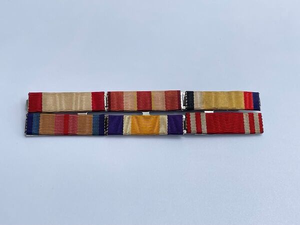 実物 大日本帝国 旧日本軍 陸軍 海軍 勲章 記章 徽章 実物 略綬 6連 ミリタリー バッジ