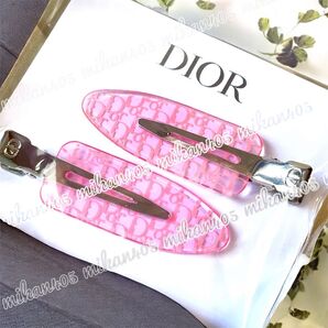 Dior ディオール ヘアクリップ ヘアピン ヘアアクセサリー クリップ 髪留め ノベルティ ノベルティー ポーチ チャーム