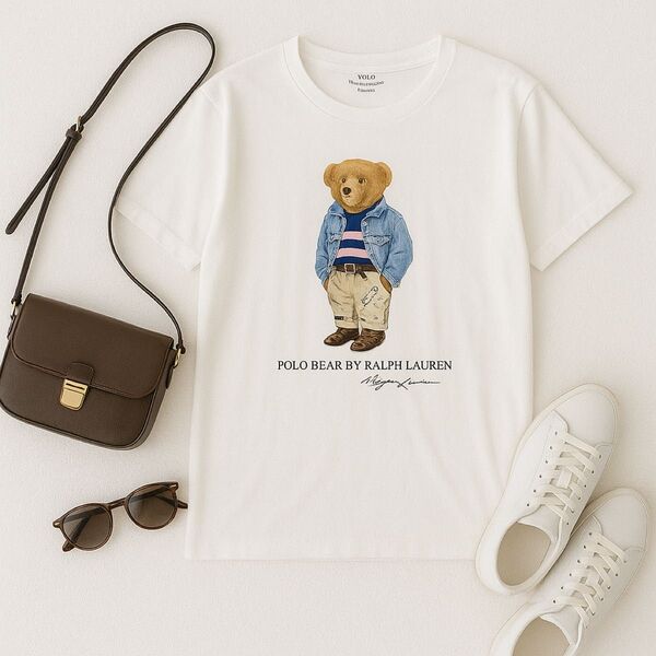 POLO RALPH LAURENポロラルフローレン☆ベア 半袖 Tシャツ ホワイト白 L