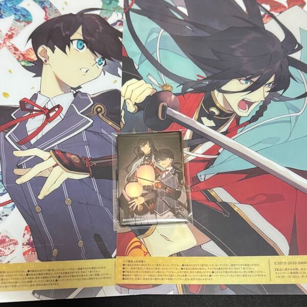 刀剣乱舞 都結び ファミマ 和泉守兼定 堀川国広 クリアポスタースクエア缶バッジ