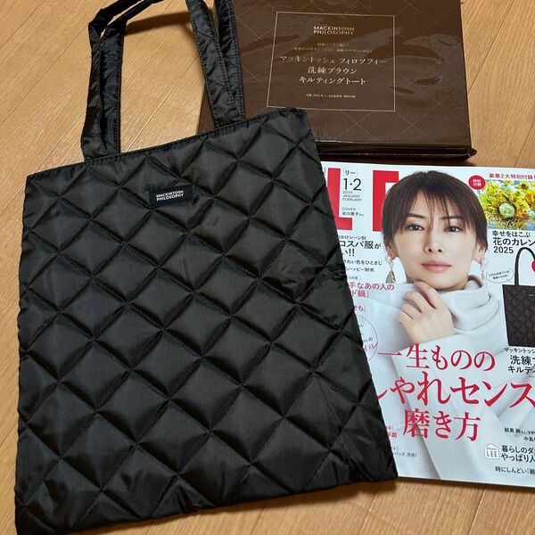 LEE付録 MACKINTOSH PHILOSOPHY キルティングトートバッグ チョコレートブラウン