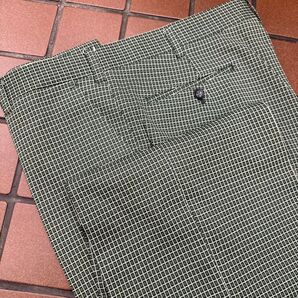 新品☆未使用 クロコ柄 W115cm グリーン系 ゴルフパンツ ゴルフウェア GOLF スラックス ノータック ゆったりタイプ