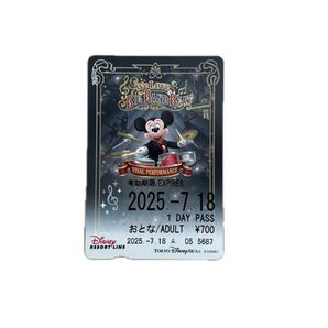 ディズニー リゾートライン 使用済 フリーきっぷ 切符 ビッグバンドビート フリー切符 ミッキーマウス