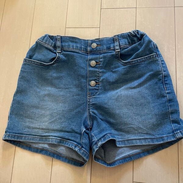 GU デニム ショートパンツ 150 女の子 ショーパン