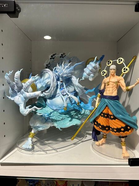 ワンピース 一番くじ the greatest battle 偉大なる航路 ラストワン賞 2億V雷神、C賞エネル フィギュアセット