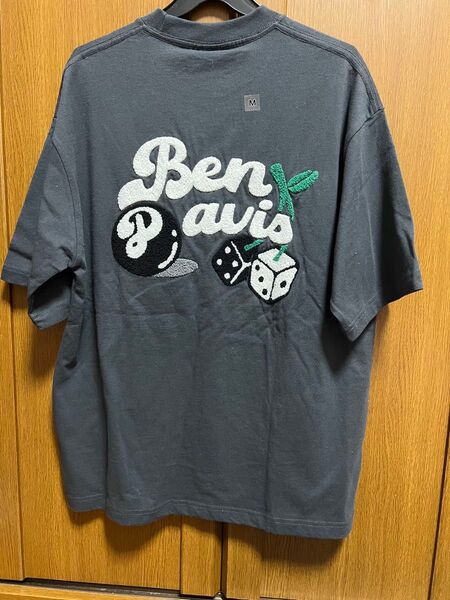 【新品】BEN DAVIS サガラ刺繍Tシャツ チャコール Mサイズ
