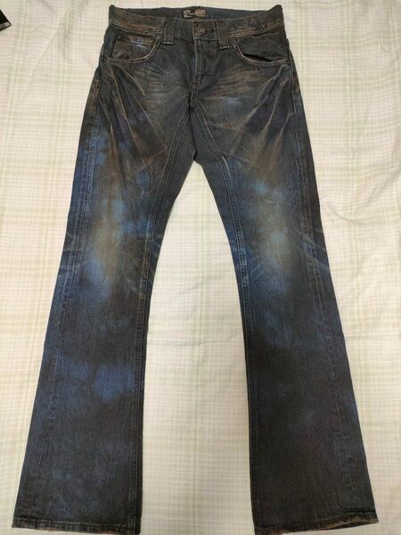 midas×Leeコラボ ブーツカット 日本製 デニム ダメージ ジーンズ