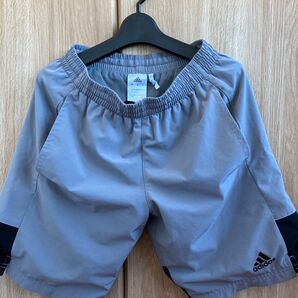 adidas ハーフパンツ グレー 150