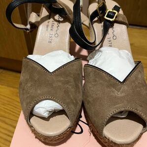 Odette e Odile ウェッジソールサンダル キャメル 37 未使用