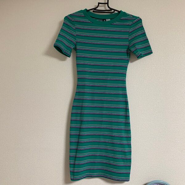 H&M divided ボーダー柄ワンピース サイズXS