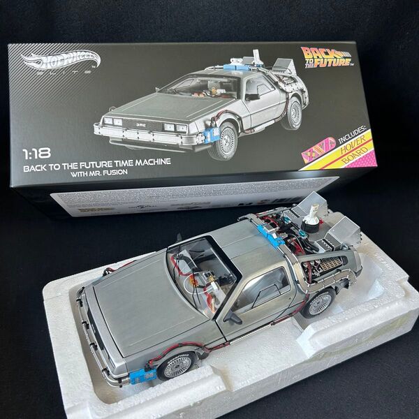 ジャンク バックトゥザフューチャー デロリアン ミニカー 1/18 スケール フィギュア ホットウィール