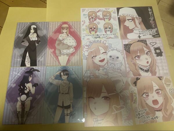 その着せ替え人形は恋をする コミック完結記念フェア アニメイト 特典 復刻複製ミニ色紙 全6種セット+特製ポストカード(全4種)