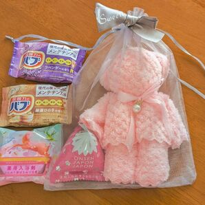 くまさんハンカチ 入浴剤 ギフトセット