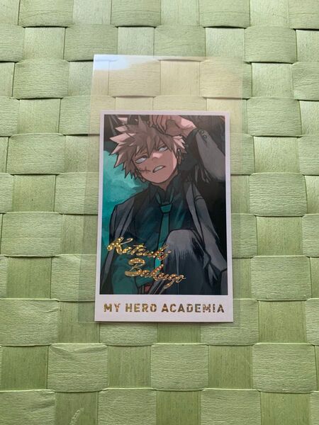 【クーポンで500円引かつpaypayで10%還元】ヒロアカ 原画展 メモリアルカード 箔押し 爆豪