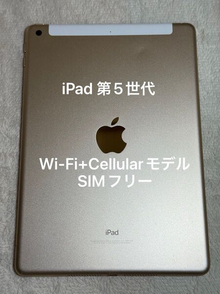 Apple iPad 第5世代 32GB ゴールド Gold Wi-Fi+Cellularモデル SIMフリー