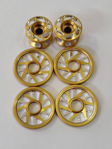 加工ローラー 黄色 イエロー 19mm 13-12 2段 マシニングローラー CNC 15464 15398 ミニ四駆 6SP