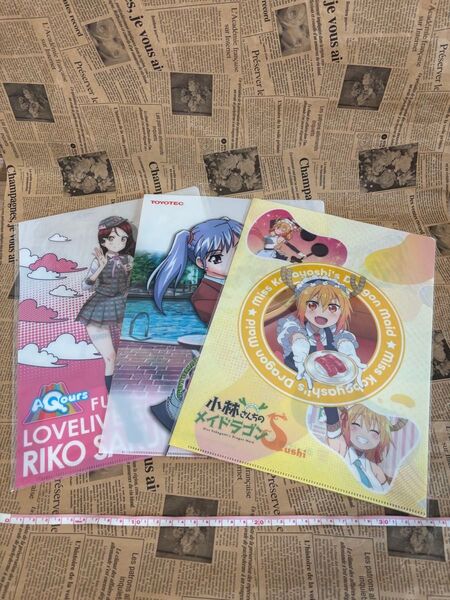 クリアファイル A4クリアファイル 文房具 アニメ グッズ 小林さんちのメイドラゴン ラブライブ ローズテイル アルティメット