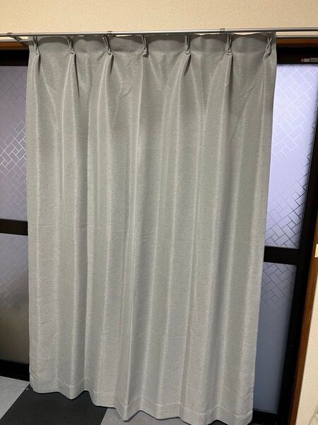 ニトリ ■ 遮光 防炎カーテン セレナ2 グレー100×180 1枚