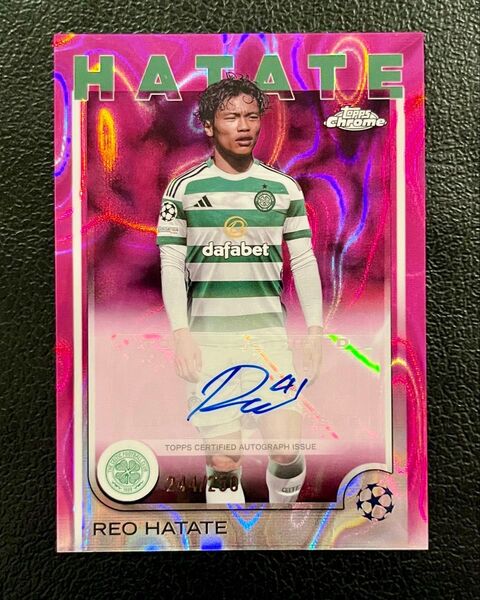 250枚限定 2024-25 Topps 旗手怜央 直筆サイン セルティック UEFA Auto Chrome