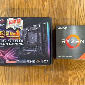 CPU Ryzen5 5600+マザーボードROG STRIX B450-i GAMING(ITX)+メモリ16GBセット