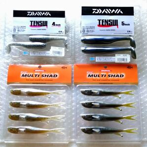 ダイワテンスイ シグナルマルチシャッド バス釣りワームまとめ売りセット