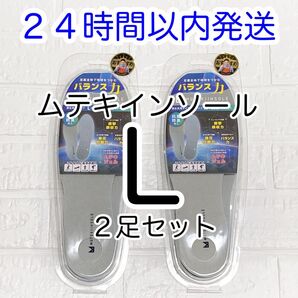 【即発送】2足セット ムテキインソール Lサイズ 新品未使用未開封 男女共用 抗菌防臭 25〜28cm 正規品