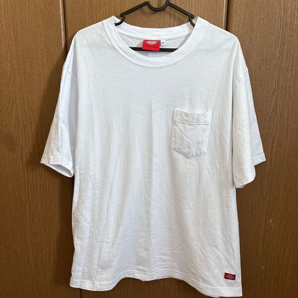 Dickies ポケット付 Tシャツ XLサイズ デッキーズ 白 無地