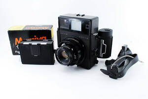 【即決！】Mamiya マミヤ Press Super 23 Black + Sekor 100mm f/3.5 Lens w/Grip 6x9 & Focusing Hood用 フィルムカメラ #1112