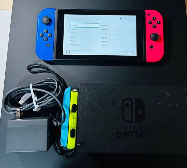 美品 Nintendo switch バッテリー 強化版 ネオンブルー ネオンピンク 任天堂 ニンテンドースイッチ